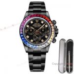 Swiss Replica Daytona Rolex BLAKEN Rainbow Watch Swiss 7750 Diamond Markers